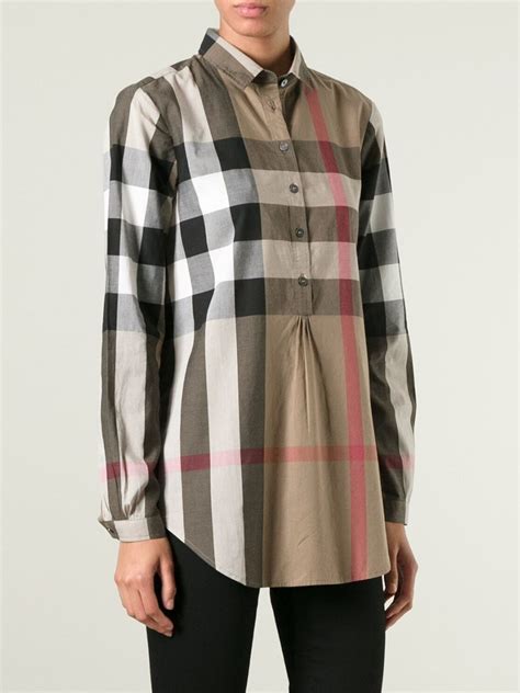 burberry women's check cotton shirt|burberry nova check shirt.